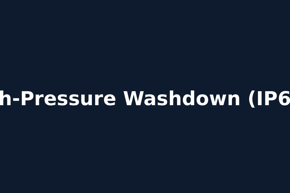 IP69K High Pressure Washdown